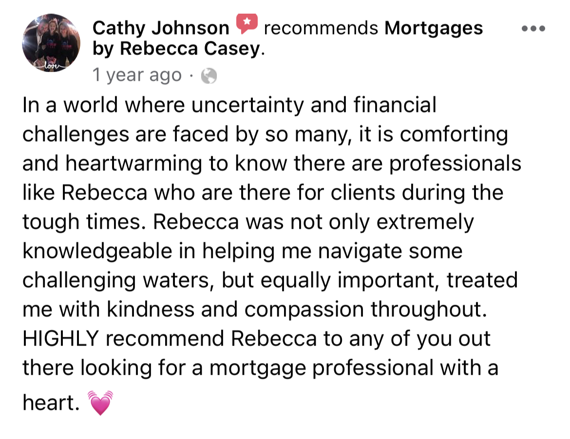 Cathy Johnson recommends Mortgages by Rebecca Casey